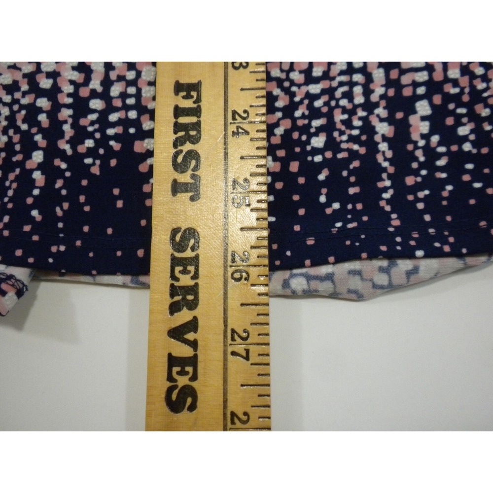 Cocomo Top 1X Blue Pink Seersucker 1/4 Zip Roll Tab Sleeve Pockets Stretch - Picture 11 of 13